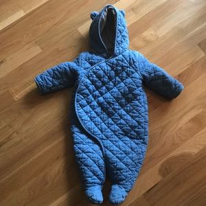 Baby Gap 6-12 month chambray quilted bunting